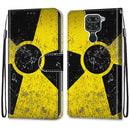 For Xiaomi Redmi Note 9 / 10X 4G Coloured Drawing Cross Texture Horizontal Flip PU Leather Case with Holder & Card Slots & Wallet & Lanyard(Yellow Black Logo)