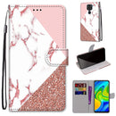 For Xiaomi Redmi Note 9 / 10X 4G Coloured Drawing Cross Texture Horizontal Flip PU Leather Case with Holder & Card Slots & Wallet & Lanyard(Powder Stone Texture)