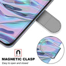 For Xiaomi Redmi Note 9S / 9 Pro Coloured Drawing Cross Texture Horizontal Flip PU Leather Case with Holder & Card Slots & Wallet & Lanyard(Fluorescent Water Texture)