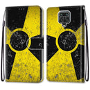 For Xiaomi Redmi Note 9S / 9 Pro Coloured Drawing Cross Texture Horizontal Flip PU Leather Case with Holder & Card Slots & Wallet & Lanyard(Yellow Black Logo)