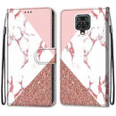 For Xiaomi Redmi Note 9S / 9 Pro Coloured Drawing Cross Texture Horizontal Flip PU Leather Case with Holder & Card Slots & Wallet & Lanyard(Powder Stone Texture)