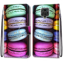 For Xiaomi Redmi Note 9S / 9 Pro Coloured Drawing Cross Texture Horizontal Flip PU Leather Case with Holder & Card Slots & Wallet & Lanyard(Colorful Cakes)