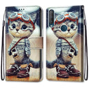 For Alcatel 1S (2020) / 3L (2020) Coloured Drawing Cross Texture Horizontal Flip PU Leather Case with Holder & Card Slots & Wallet & Lanyard(Leather Shoes Cat)