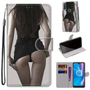 For Alcatel 1S (2020) / 3L (2020) Coloured Drawing Cross Texture Horizontal Flip PU Leather Case with Holder & Card Slots & Wallet & Lanyard(Upskirt)