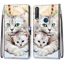 For Alcatel 1S (2020) / 3L (2020) Coloured Drawing Cross Texture Horizontal Flip PU Leather Case with Holder & Card Slots & Wallet & Lanyard(Big Cat Holding Kitten)