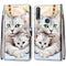 For Alcatel 1S (2020) / 3L (2020) Coloured Drawing Cross Texture Horizontal Flip PU Leather Case with Holder & Card Slots & Wallet & Lanyard(Big Cat Holding Kitten)