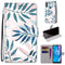 For Alcatel 1S (2020) / 3L (2020) Coloured Drawing Cross Texture Horizontal Flip PU Leather Case with Holder & Card Slots & Wallet & Lanyard(Pink Green Leaf)