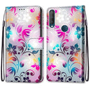 For Alcatel 1S (2020) / 3L (2020) Coloured Drawing Cross Texture Horizontal Flip PU Leather Case with Holder & Card Slots & Wallet & Lanyard(Gradient Colorful Flower)