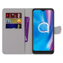 For Alcatel 1S (2020) / 3L (2020) Coloured Drawing Cross Texture Horizontal Flip PU Leather Case with Holder & Card Slots & Wallet & Lanyard(Purple Green Starry Sky)