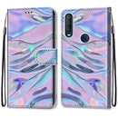 For Alcatel 1SE (2020) Coloured Drawing Cross Texture Horizontal Flip PU Leather Case with Holder & Card Slots & Wallet & Lanyard(Fluorescent Water Texture)