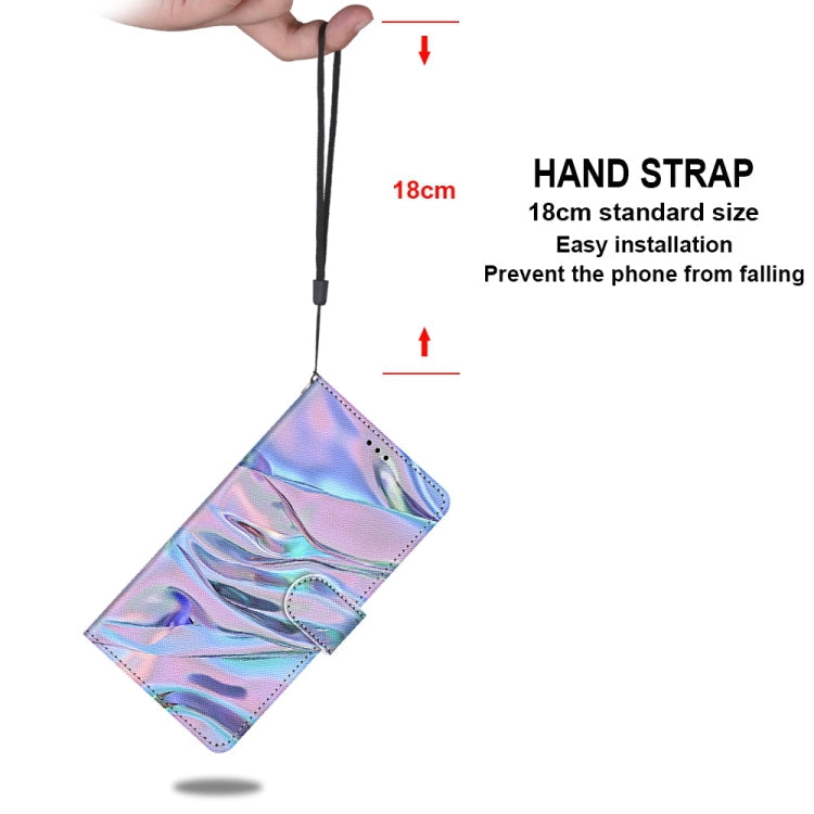 For Alcatel 1SE (2020) Coloured Drawing Cross Texture Horizontal Flip PU Leather Case with Holder & Card Slots & Wallet & Lanyard(Fluorescent Water Texture)