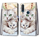 For Alcatel 1SE (2020) Coloured Drawing Cross Texture Horizontal Flip PU Leather Case with Holder & Card Slots & Wallet & Lanyard(Big Cat Holding Kitten)