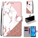 For Alcatel 1SE (2020) Coloured Drawing Cross Texture Horizontal Flip PU Leather Case with Holder & Card Slots & Wallet & Lanyard(Powder Stone Texture)