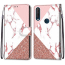 For Alcatel 1SE (2020) Coloured Drawing Cross Texture Horizontal Flip PU Leather Case with Holder & Card Slots & Wallet & Lanyard(Powder Stone Texture)