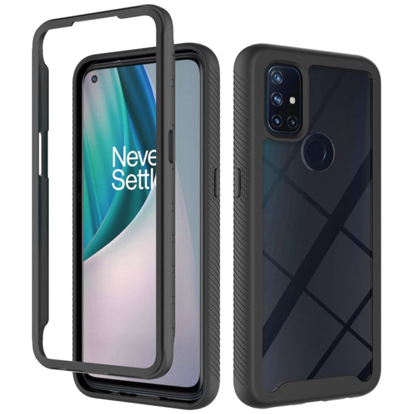 For OnePlus Nord N10 5G Starry Sky Solid Color Series Shockproof PC + TPU Protective Case(Black)