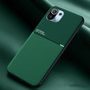 For Xiaomi Mi 11 Classic Tilt Strip Grain Magnetic Shockproof PC + TPU Case(Green)