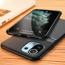 For Xiaomi Mi 11 Classic Tilt Strip Grain Magnetic Shockproof PC + TPU Case(Green)