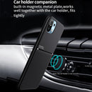 For Xiaomi Mi 11 Classic Tilt Strip Grain Magnetic Shockproof PC + TPU Case(Blue)