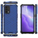 For Oppo Reno5 5G Shockproof Honeycomb PC + TPU Case(Blue)