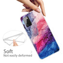 For Samsung Galaxy A02s (US Version) Marble Shockproof TPU Protective Case(Abstract Red)