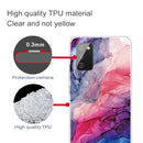 For Samsung Galaxy A02s (US Version) Marble Shockproof TPU Protective Case(Abstract Red)