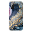 For Samsung Galaxy A02s (US Version) Marble Shockproof TPU Protective Case(Abstract Gold)