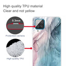 For Samsung Galaxy A12 Marble Shockproof TPU Protective Case(Abstract Gray)
