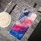 For Samsung Galaxy A12 Marble Shockproof TPU Protective Case(Abstract Red)
