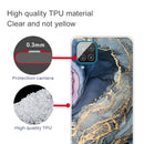 For Samsung Galaxy A12 Marble Shockproof TPU Protective Case(Abstract Gold)