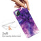 For Samsung Galaxy A12 Marble Shockproof TPU Protective Case(Abstract Purple)