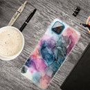 For Samsung Galaxy A12 Marble Shockproof TPU Protective Case(Abstract Multicolor)