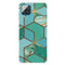 For Samsung Galaxy A12 Marble Shockproof TPU Protective Case(Rhombus Green)