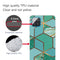 For Samsung Galaxy A12 Marble Shockproof TPU Protective Case(Rhombus Green)