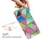 For Samsung Galaxy A12 Marble Shockproof TPU Protective Case(Rhombus Gradient)