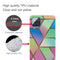 For Samsung Galaxy A12 Marble Shockproof TPU Protective Case(Rhombus Gradient)