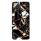 For Samsung Galaxy A12 Marble Shockproof TPU Protective Case(Rhombus Black)