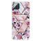 For Samsung Galaxy A12 Marble Shockproof TPU Protective Case(Rhombus Rose)
