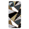 For Samsung Galaxy A12 Marble Shockproof TPU Protective Case(Rhombus Golden Yellow)