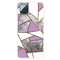For Samsung Galaxy A12 Marble Shockproof TPU Protective Case(Rhombus Gray Purple)