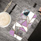 For Samsung Galaxy A12 Marble Shockproof TPU Protective Case(Rhombus Gray Purple)