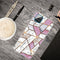 For Samsung Galaxy A12 Marble Shockproof TPU Protective Case(Rhombus White Purple)