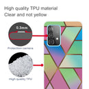 For Samsung Galaxy A32 5G Marble Shockproof TPU Protective Case(Rhombus Gradient)