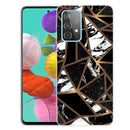 For Samsung Galaxy A32 5G Marble Shockproof TPU Protective Case(Rhombus Black)