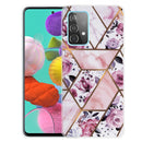 For Samsung Galaxy A32 5G Marble Shockproof TPU Protective Case(Rhombus Rose)