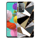 For Samsung Galaxy A32 5G Marble Shockproof TPU Protective Case(Rhombus Golden Yellow)