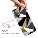 For Samsung Galaxy A32 5G Marble Shockproof TPU Protective Case(Rhombus Golden Yellow)