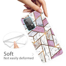 For Samsung Galaxy A32 5G Marble Shockproof TPU Protective Case(Rhombus White Purple)