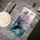 For Samsung Galaxy A42 5G Marble Shockproof TPU Protective Case(Abstract Light Pink)