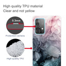 For Samsung Galaxy A52 5G / 4G Marble Shockproof TPU Protective Case(Abstract Light Pink)