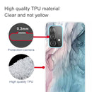 For Samsung Galaxy A52 5G / 4G Marble Shockproof TPU Protective Case(Abstract Gray)